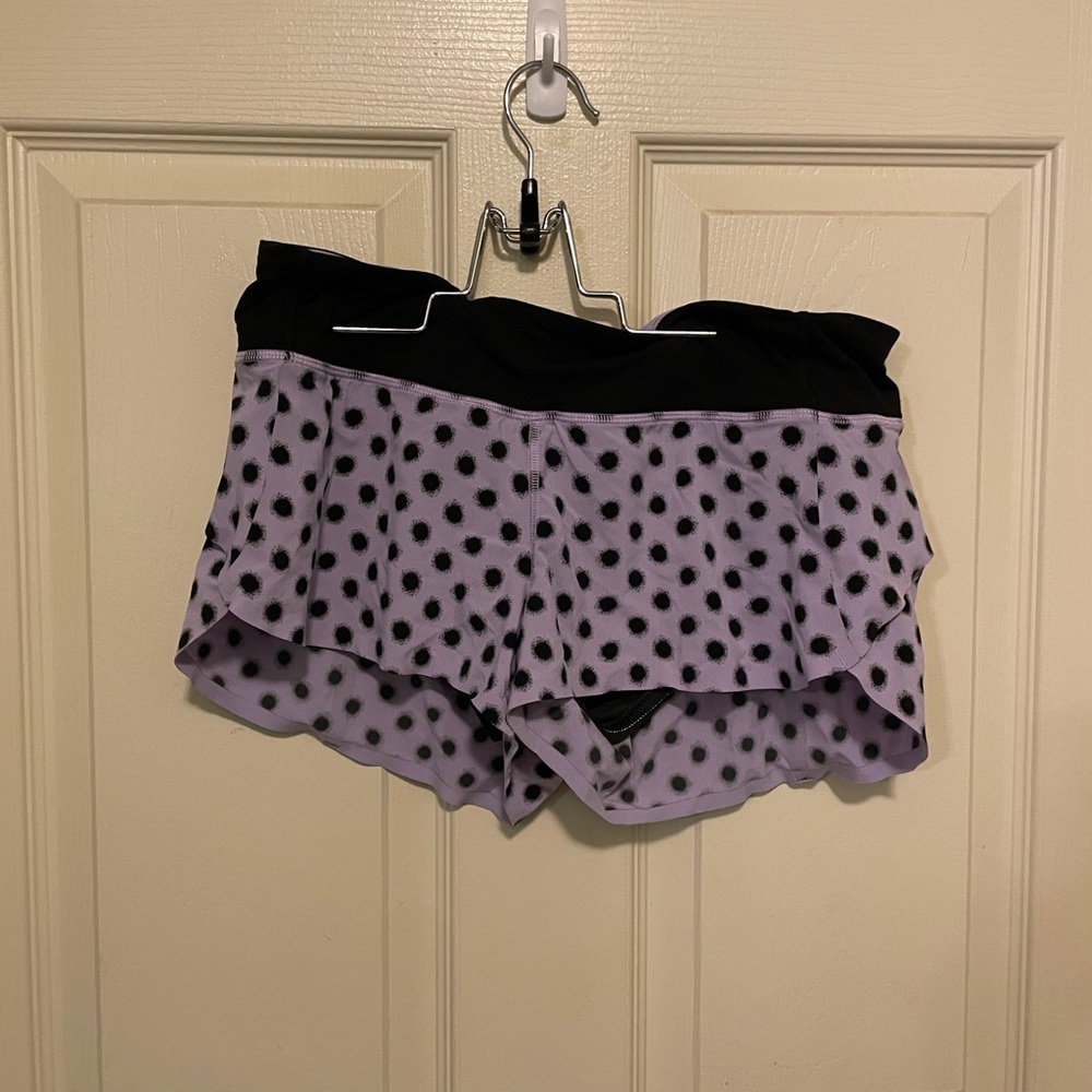 Light Purple Polka Dots Lululemon Shorts Size 6